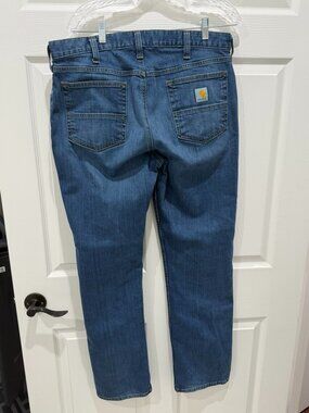 Carhartt Men’s Relaxed Fit Jeans 35x32 Medium Wash Workwear Denim